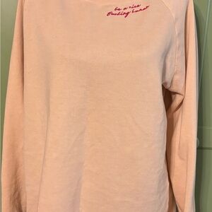 ‘Be a Nice F***ing Human’ Pink Embroidered Sweatshirt